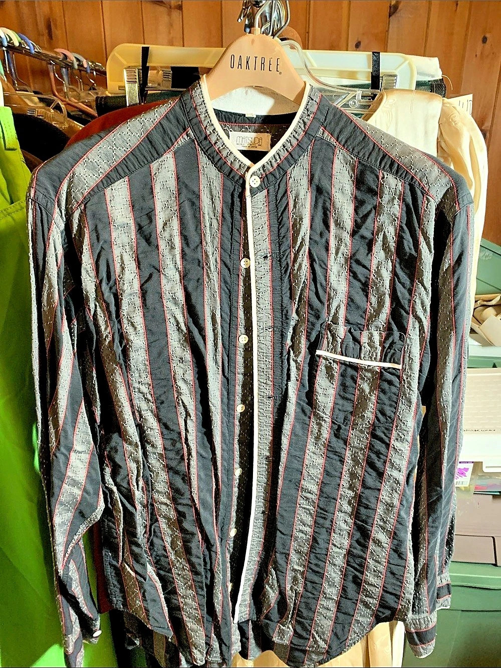 Vintage Matsuda japan c 1980’s Men's Striped Silk and Cotton sz M